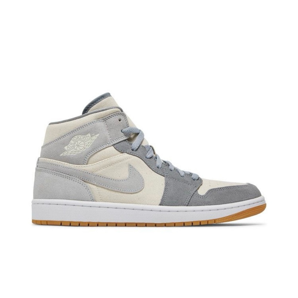 Nike Air Jordan 1 Mid SE ‘Coconut Milk Particle Grey’ Men’s Sneaker - Picture 3 of 5